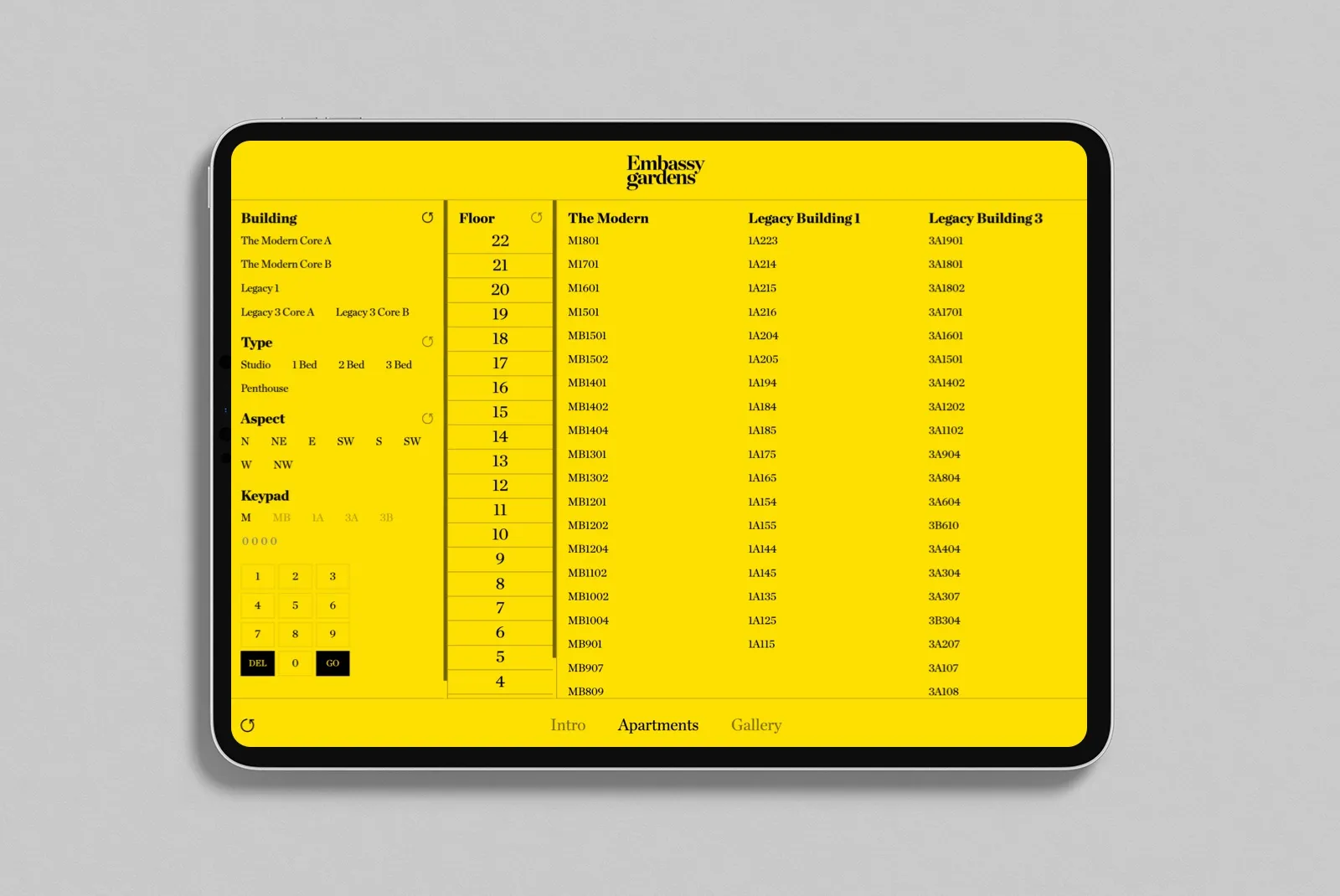 Embassy Gardens App Mockups by REVERE for Ballymore x Eco World