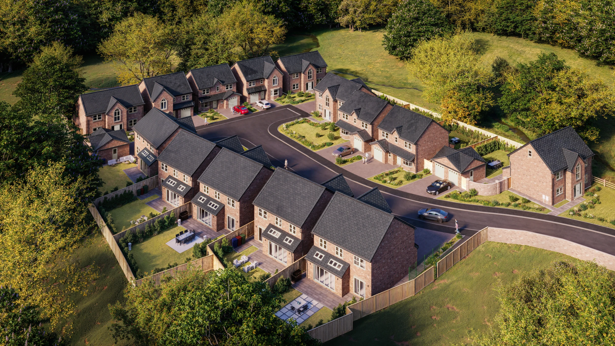 Residential Exterior Rear CGI Rendering