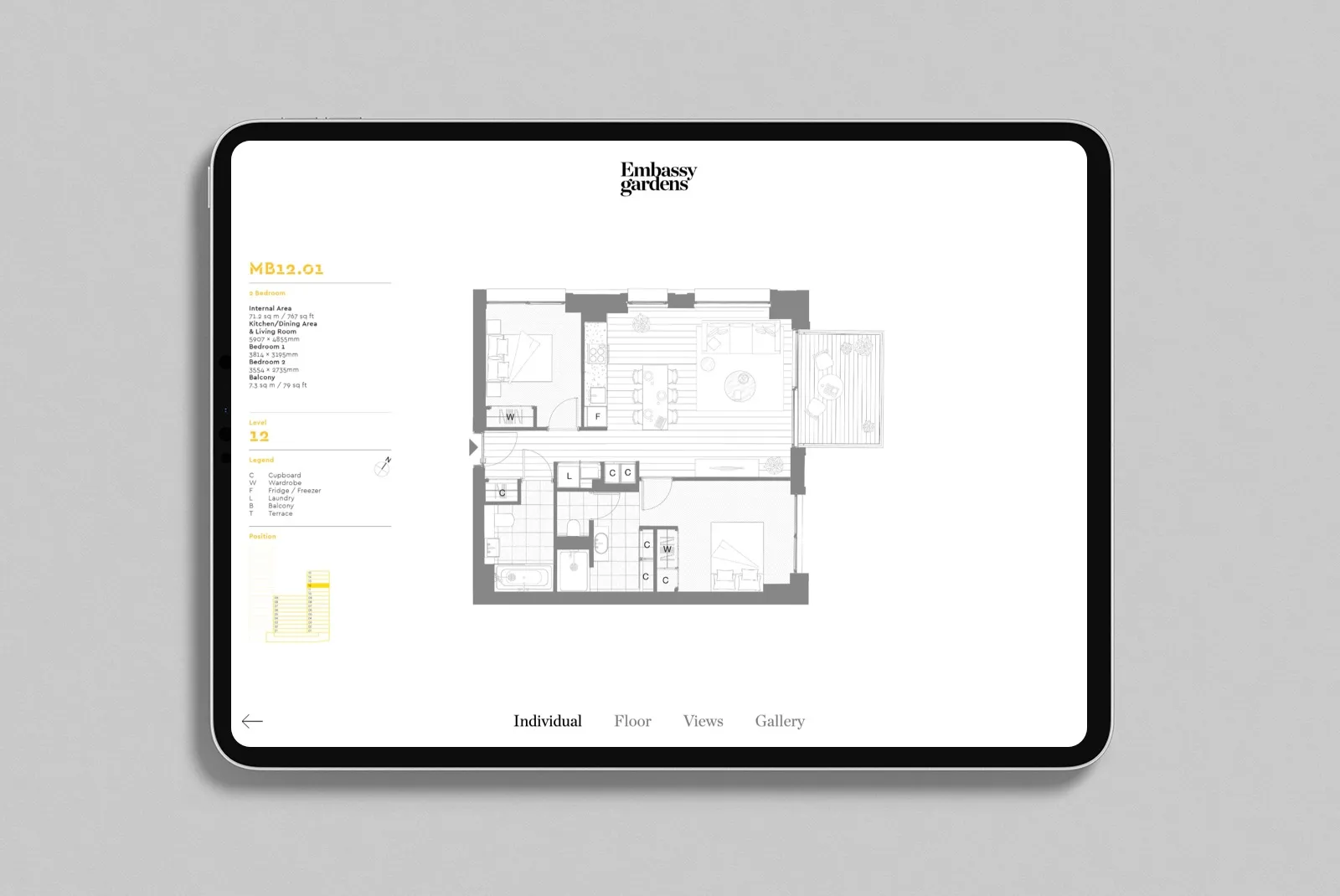 Embassy Gardens App Mockups by REVERE for Ballymore x Eco World