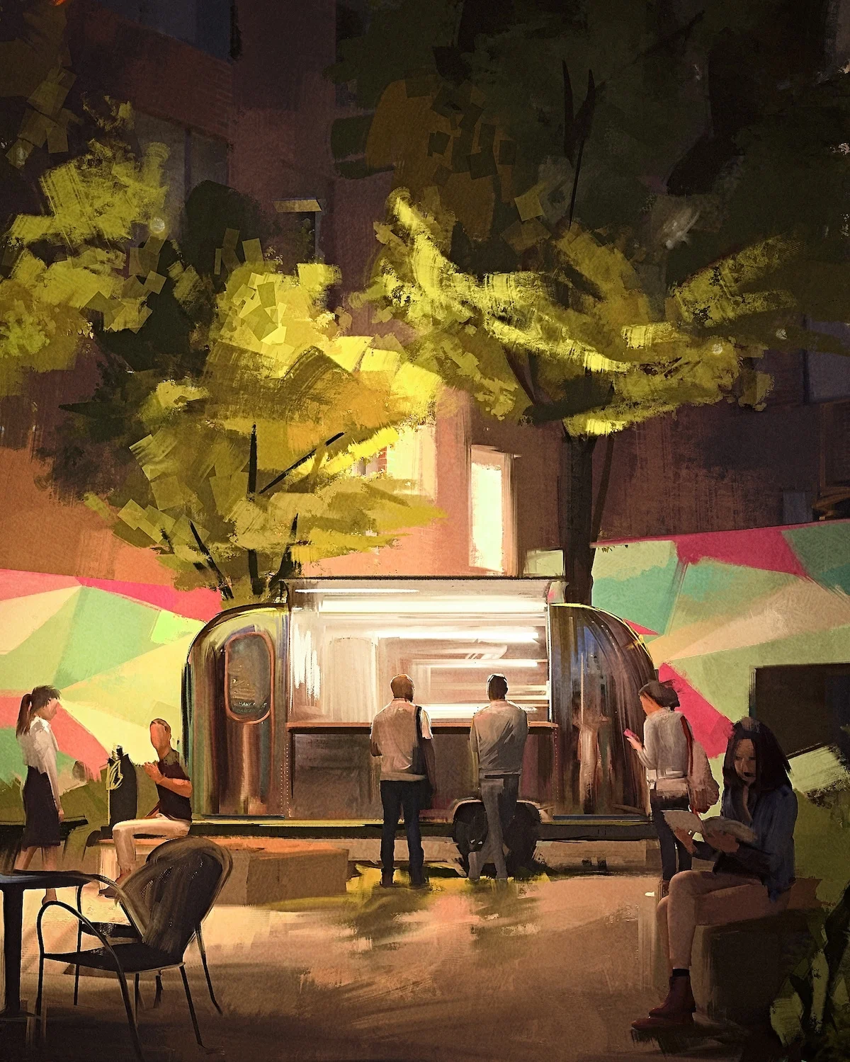 Impressionistic Architectural Painting Example