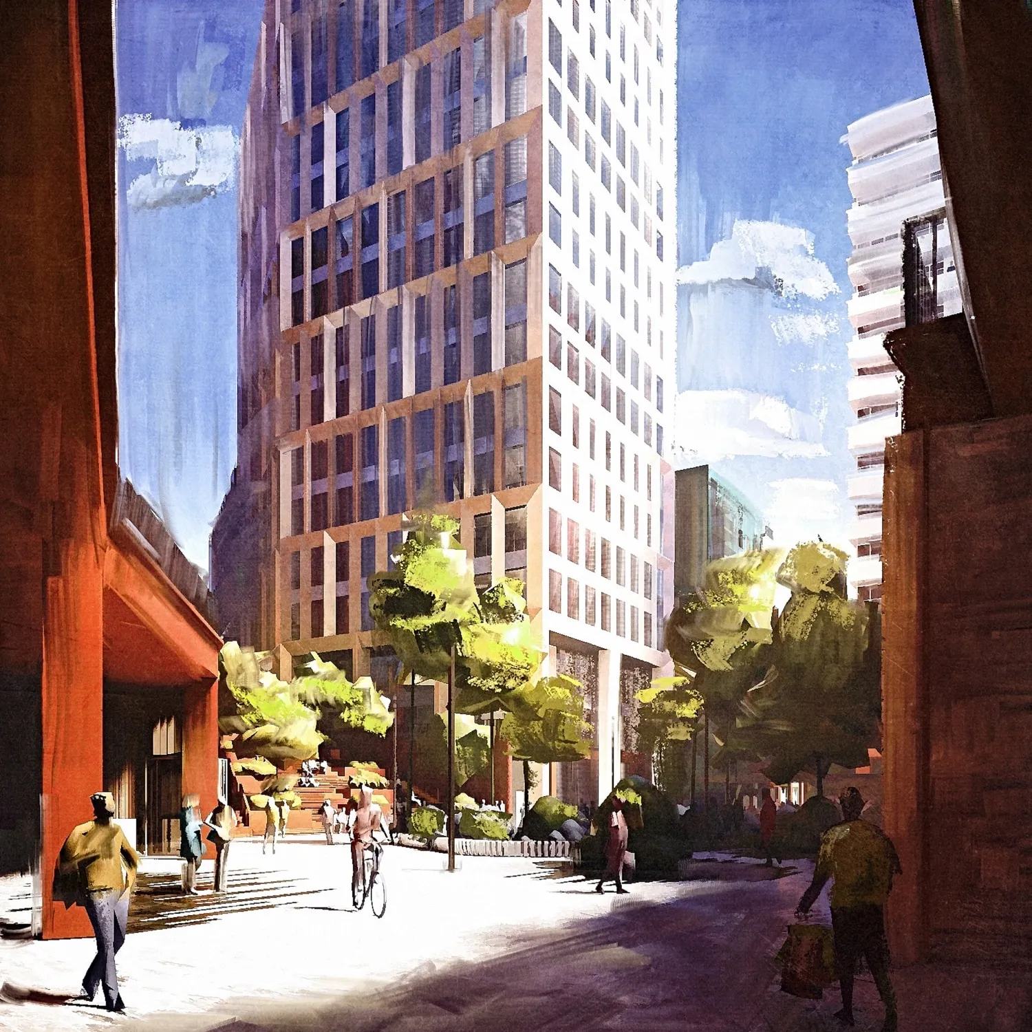 Impressionistic view of urban development