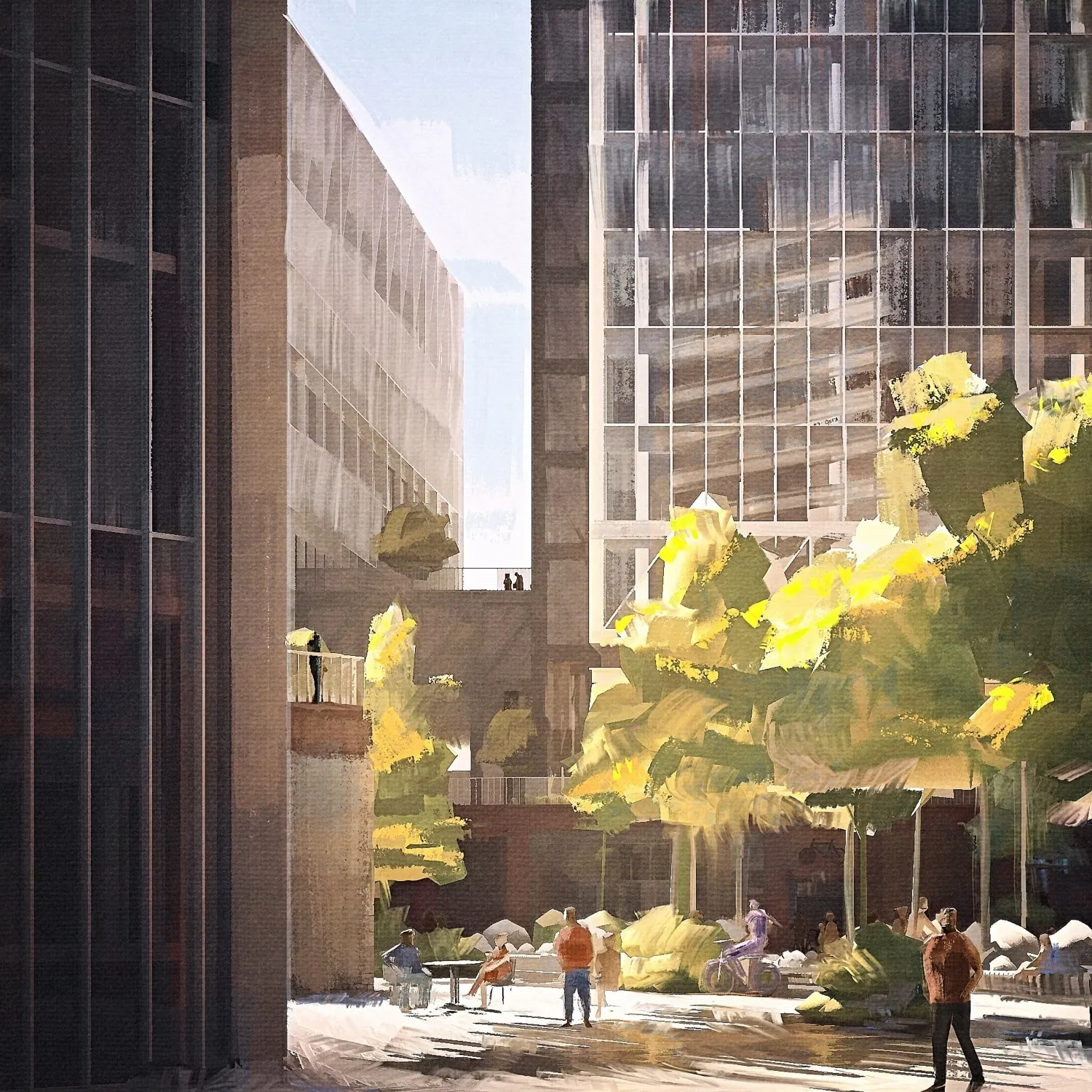 Conceptual architectural painting